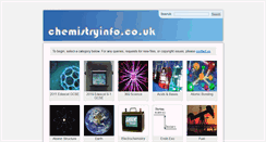 Desktop Screenshot of chemistryinfo.co.uk