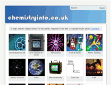 Tablet Screenshot of chemistryinfo.co.uk